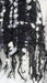 Black and white hands and looms winter scarf – full length view