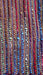 Colourful hands and looms colourful winter scarf – close-up of the embellishment