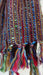Colourful hands and looms colourful winter scarf – full length view