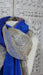 Blue and cream phulkari large dupatta – full length view