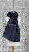 Navy Kashmiri wool shawl with white and gold paisley embroidery