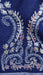 Navy Kashmiri wool shawl with white and gold paisley embroidery – view 7