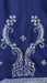 Navy Kashmiri wool shawl with white and gold paisley embroidery – view 6