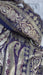Dark blue and gold banarsi brocade vintage shawl – full length view