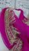 Hot pink silk chiffon kiran gota vintage plain dupatta – full length view