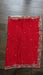 Red silk dupatta with zardosi floral embellishment – corner detail