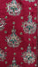 Dark red heavy embellished dupatta – fabric and colour detail