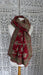 Dark red heavy embellished dupatta