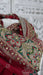 Dark red heavy embellished dupatta – full length view