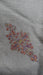 Light taupe wool shawl with floral embroidered border – view 6