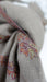 Light taupe wool shawl with floral embroidered border – view 3