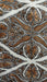 Cream with blue and brown reversible embroidered shawl – corner detail