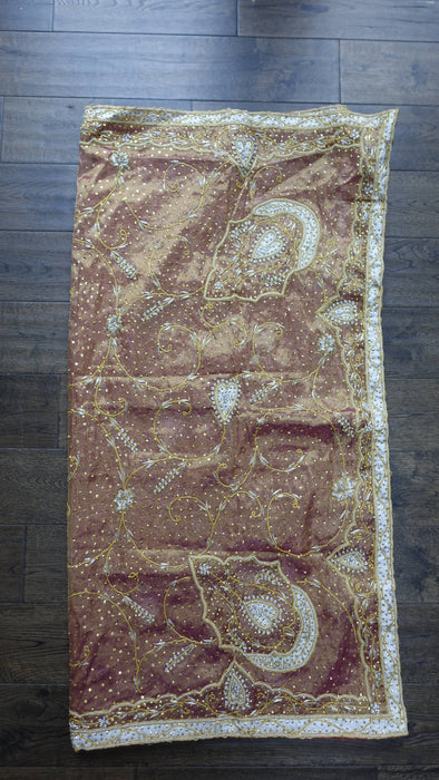 Orange Toned Vintage Wedding Dupatta - New