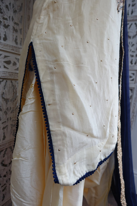 Cream Silk Indian Salwar Kameez New UK Size 10 / EU 36 - Preloved