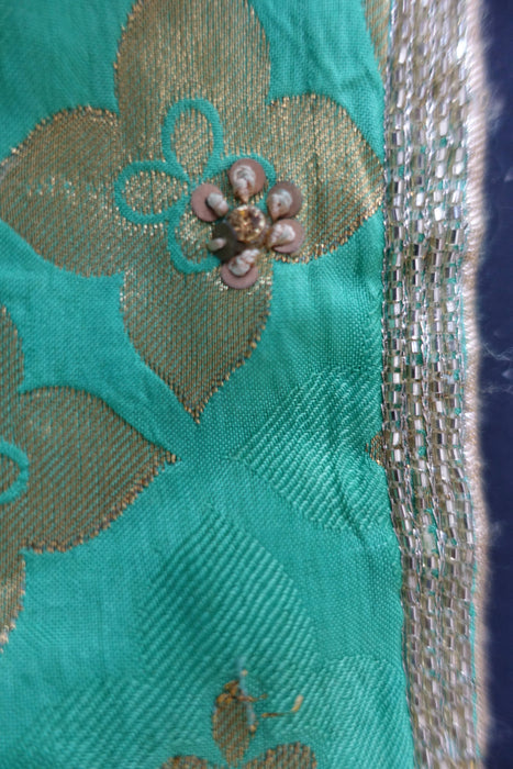 Apple Green And Gold Salwar Suit - UK 10/EU 36 - Preloved