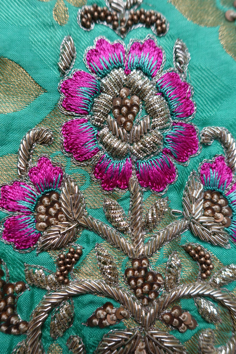 Apple Green And Gold Salwar Suit - UK 10/EU 36 - Preloved