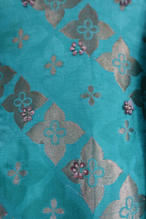 Apple Green And Gold Salwar Suit - UK 10/EU 36 - Preloved