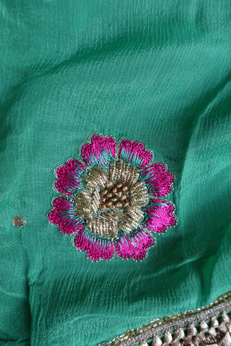 Apple Green And Gold Salwar Suit - UK 10/EU 36 - Preloved