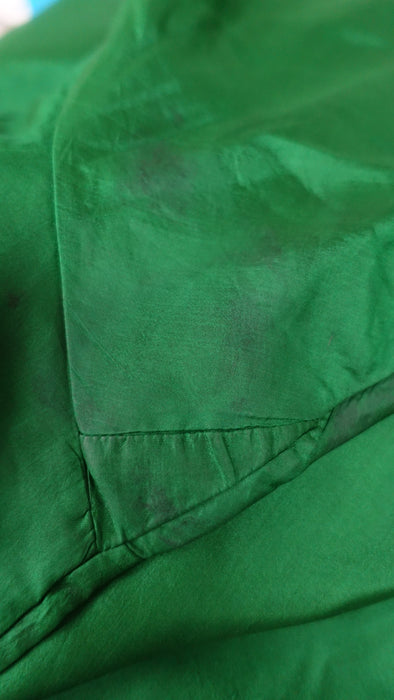 Green Pure Silk Vintage Salwar Suit - UK 16/ EU 42 -Preloved