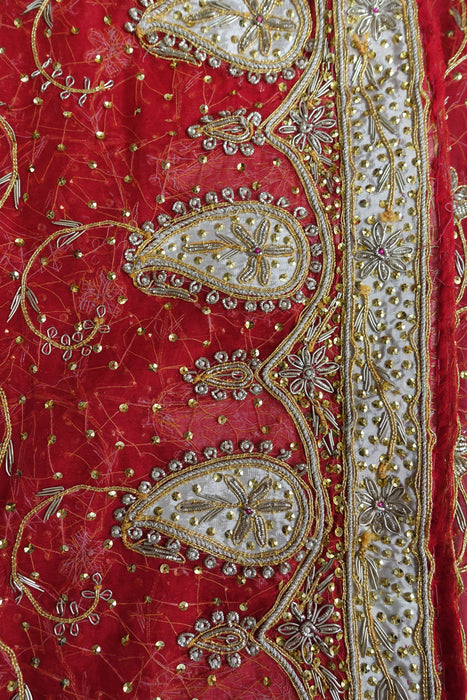 Red Vintage Wedding Salwar Kameez - UK 14 / EU 40 - New