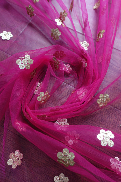 Hot Pink Kameez And 2 Dupatta - 5 Piece Suit - UK 16 / EU 42 - New