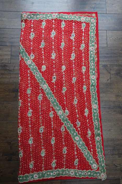 Red Vintage Silk Wedding Suit - UK 14/ EU 40 - Preloved