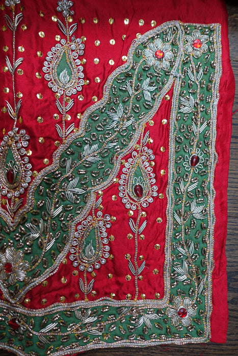 Red Vintage Silk Wedding Suit - UK 14/ EU 40 - Preloved