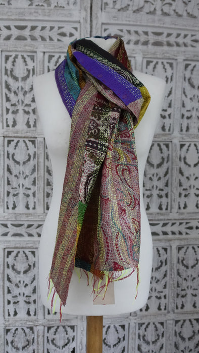 Kantha Pure Silk Scarf Handloom