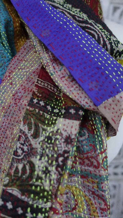 Kantha Pure Silk Scarf Handloom