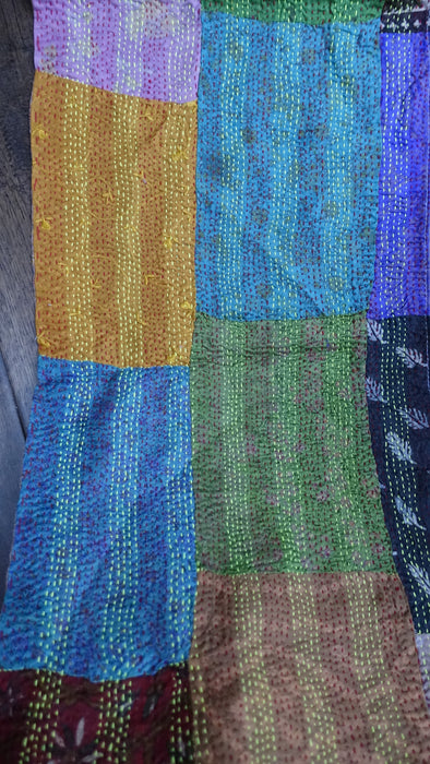 Kantha Pure Silk Scarf Handloom