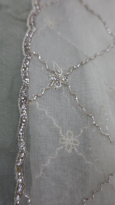 Sage Green Chanderi Silk Salwar Kameez - UK 14/EU 40 - Preloved