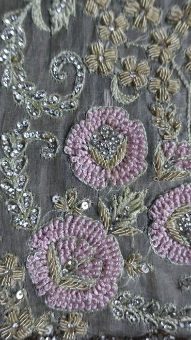 Sage Green Chanderi Silk Salwar Kameez - UK 14/EU 40 - Preloved