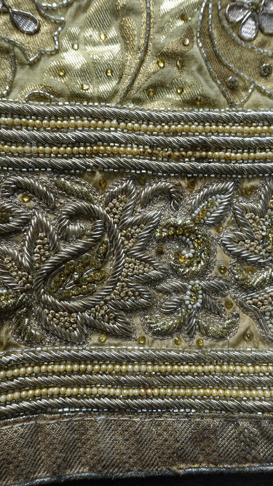 Maroon And Gold Banarsi Brocade Salwar Kameez - UK 20/EU 46 - Preloved