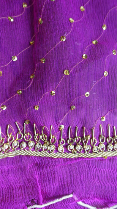 Hot Pink Vintage Silk Salwar Kameez - UK 14/EU 40 - New