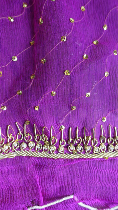 Hot Pink Vintage Silk Salwar Kameez - UK 14/EU 40 - New