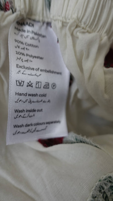 Khaadi  Cream Woven Pure Cotton 2 Pc - Size 14 - Preloved