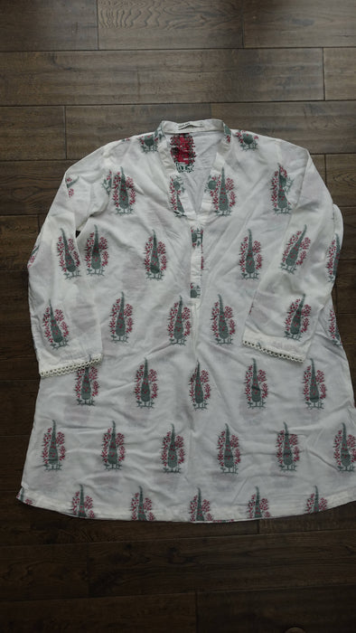 Khaadi  Cream Woven Pure Cotton 2 Pc - Size 14 - Preloved