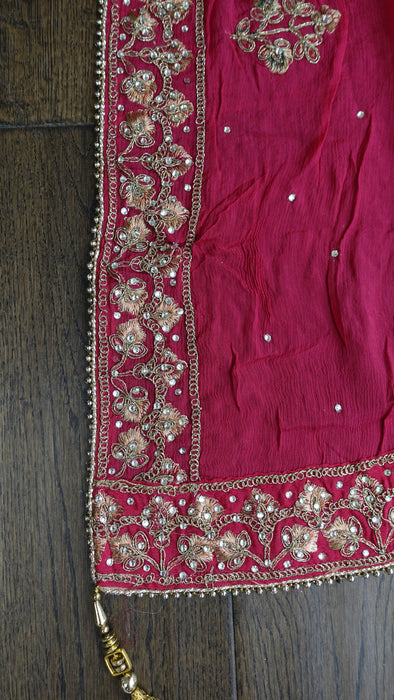 Pink Embroidered Salwar Suit - UK 12/EU 40 - Preloved