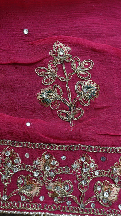 Pink Embroidered Salwar Suit - UK 12/EU 40 - Preloved