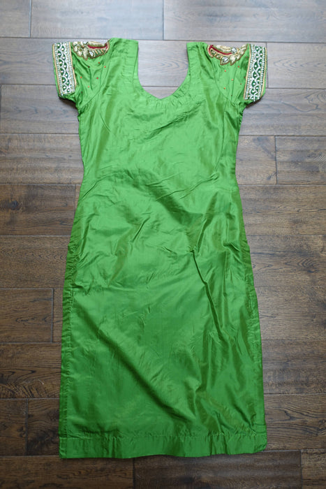 Apple Green Silk Trouser Suit -UK 8/EU 34 - New