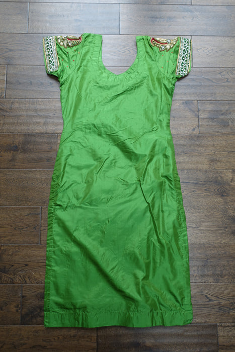 Apple Green Silk Trouser Suit -UK 8 / EU 34 - New