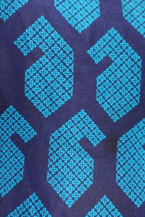 Blue Silk Vintage Trouser Suit - UK 12/EU 38 - New