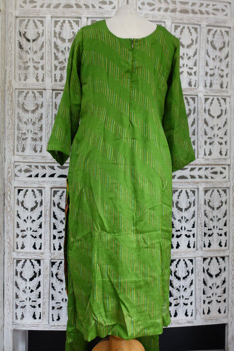 Green Silk Trouser Suit - UK 12/EU 38 - New