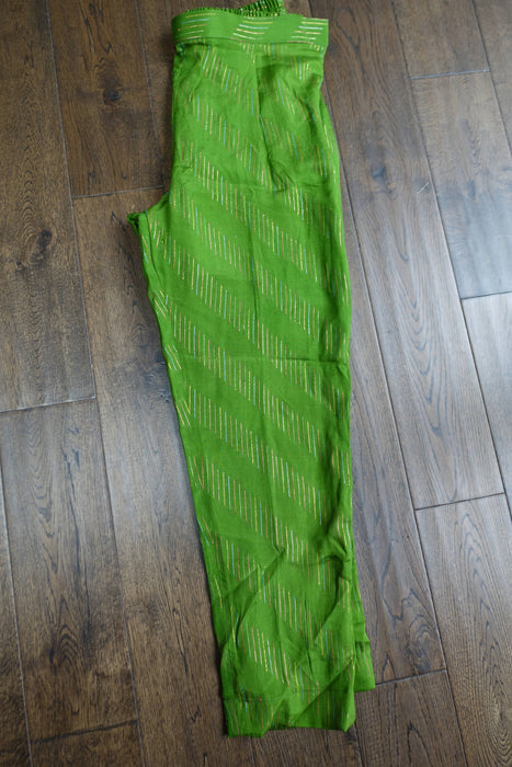 Green Silk Trouser Suit - UK 12/EU 38 - New