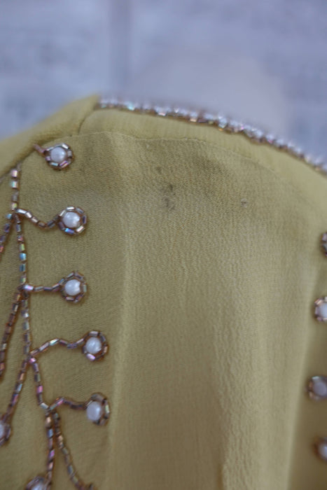 Light Green Silk Trouser Suit - UK 16/EU 42 - Preloved