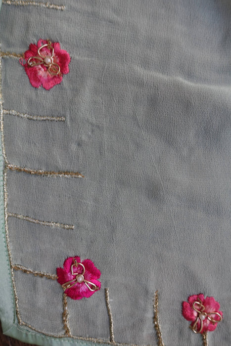 Sea Blue Bootleg Trousers With 2 Dupatta - UK 12 / EU 38 - Preloved