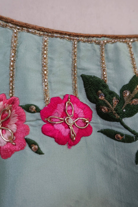 Sea Blue Bootleg Trousers With 2 Dupatta - UK 12 / EU 38 - Preloved