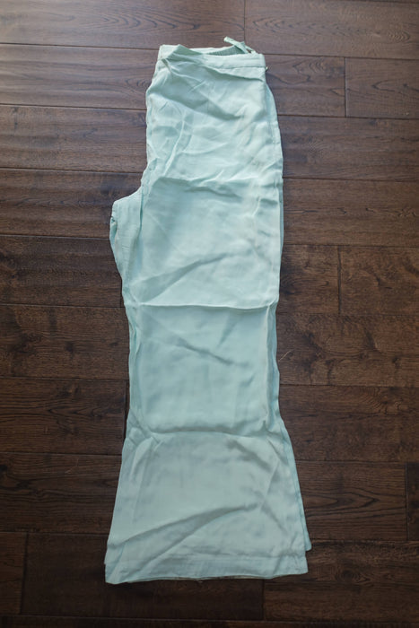 Sea Blue Bootleg Trousers With 2 Dupatta - UK 12 / EU 38 - Preloved