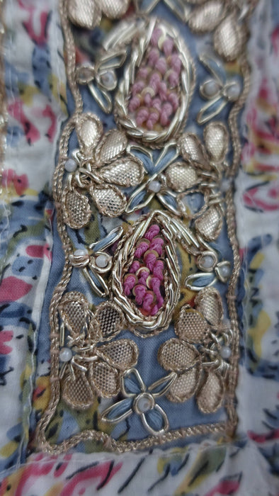 Floral Cotton Printed Suit - UK 14 / EU 40 - Preloved