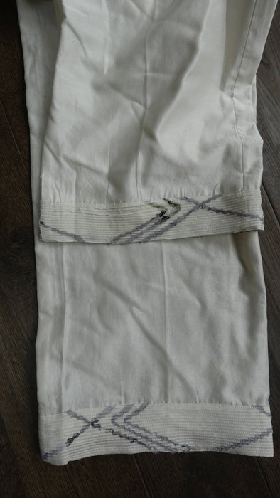 Cream Tissue Silk Palazzo Suit - UK 14/EU 40 - Preloved